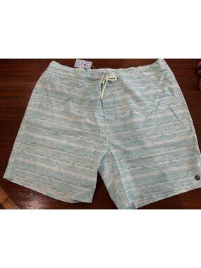 NWT johnnie-O Samoa Swim Trunks Swimwear Baja Green Mens Size XXL 2XL $89